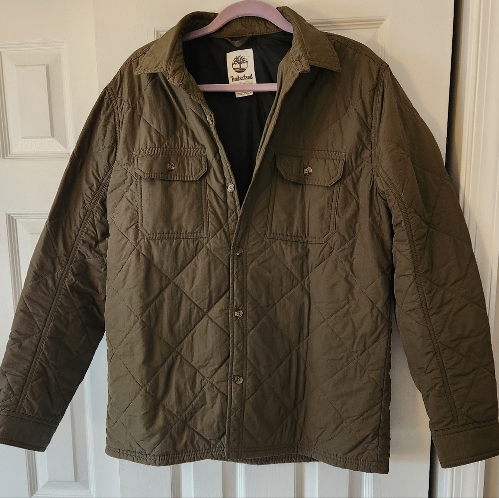 Timberland Green Quilted Shirt Jacket